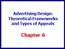 Advertising Design:   Theoretical Frameworks and Types of Appeals