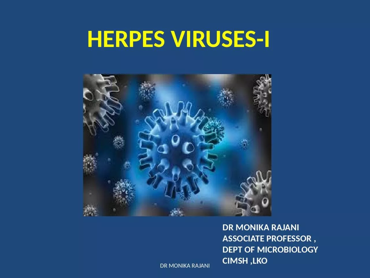 PPT-HERPES VIRUSES-I DR MONIKA RAJANI