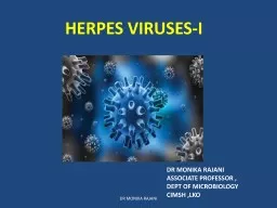 HERPES VIRUSES-I DR MONIKA RAJANI