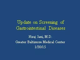 Update on Screening of Gastrointestinal Diseases