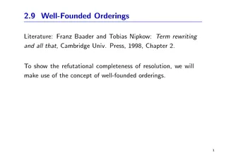 2.9Well-FoundedOrderingsLiterature:FranzBaaderandTobiasNipkow:Termrewr