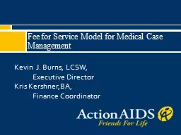 Fee for Service Model for Medical Case Management