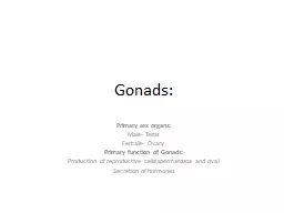 PPT-Gonads: Primary sex organs: