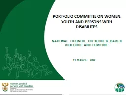 NATIONAL  COUNCIL ON GENDER BASED VIOLENCE AND