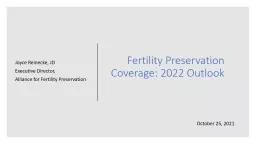 Fertility Preservation Coverage: 2022 Outlook