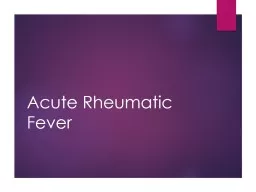 Acute Rheumatic Fever INTRODUCTION