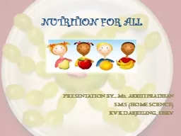 PPT-NUTRITION FOR ALL PRESENTATION BY- Ms. AKRITI PRADHAN