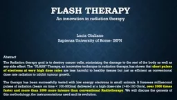 Flash  therapy   An  innovation