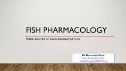 Fish Pharmacology Topic: