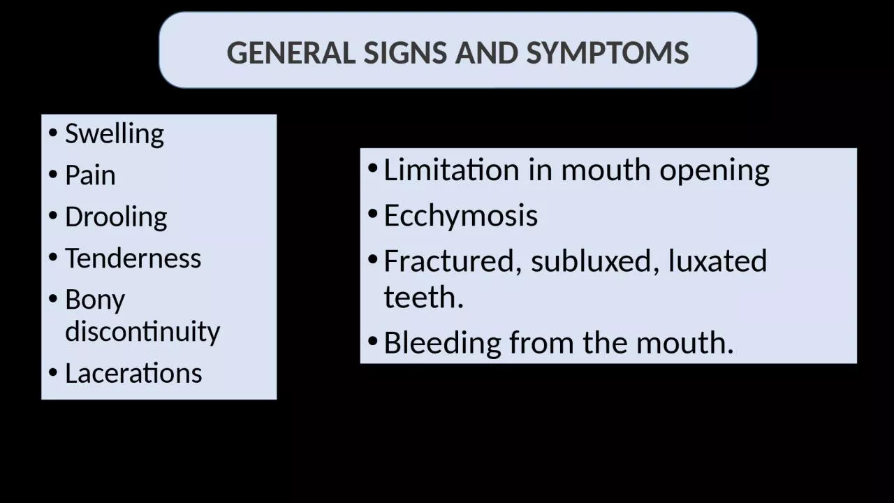 PPT-GENERAL SIGNS AND SYMPTOMS