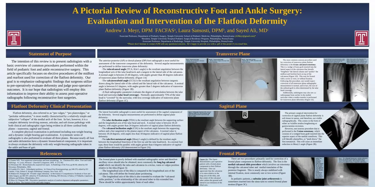 PPT-A Pictorial Review of Reconstructive Foot and Ankle Surgery: