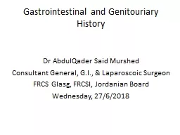 Gastrointestinal and  Genitouriary