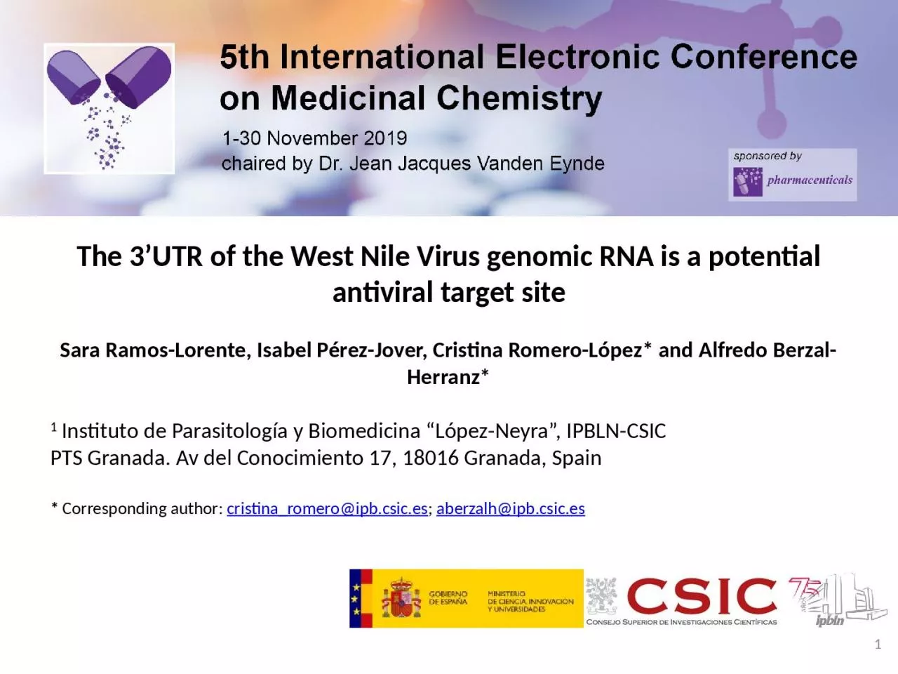 PPT-The 3’UTR of the West Nile Virus genomic RNA is a potential antiviral target site