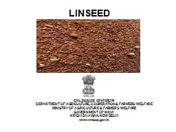 LINSEED OILSEEDS DIVISION