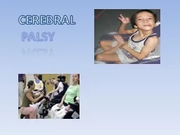 CEREBRAL  PALSY Definition & Epidemiology