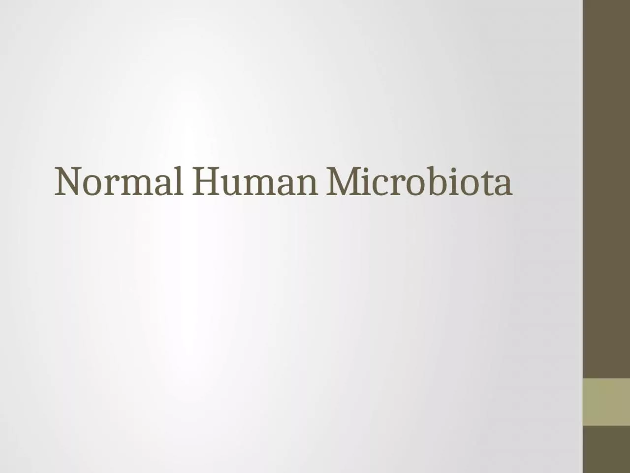 PPT-Normal Human Microbiota