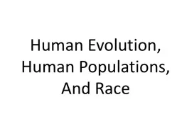 Human Evolution, Human Populations,