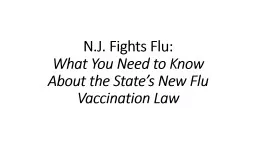 NJ Fights Flu: What You Need to Know About the State’s New Flu Vaccination Law