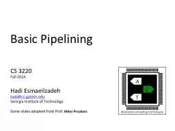 Basic Pipelining  CS 3220