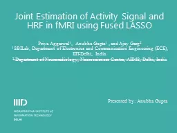 Joint Estimation of Activity Signal and HRF in fMRI using Fused LASSO