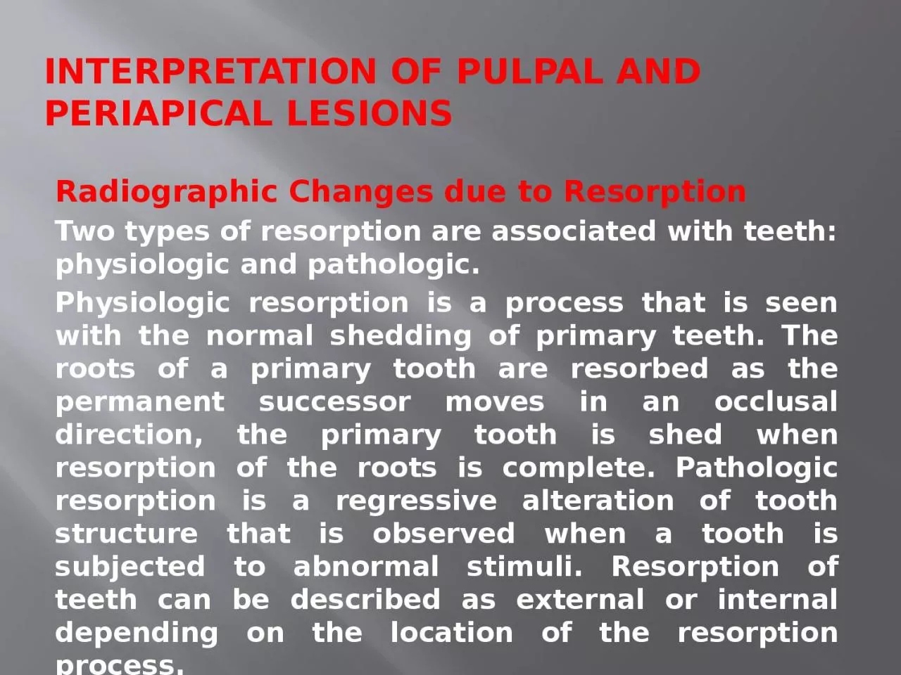 PPT-Interpretation of Pulpal