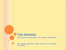 The Ovaries And the Corresponding Hormones and Gland