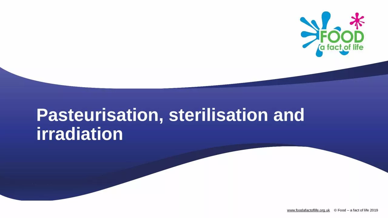 PPT-Pasteurisation, sterilisation and irradiation