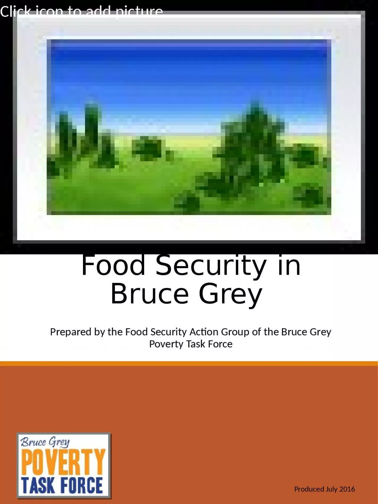 PPT-Food Security in Bruce Grey