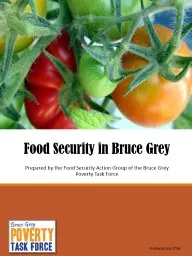 Food Security in Bruce Grey