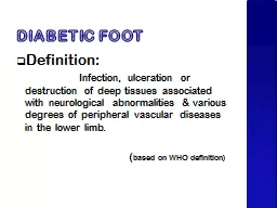 Diabetic Foot Definition: