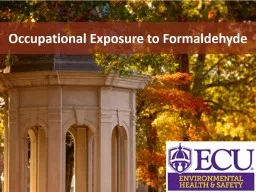 Occupational Exposure to Formaldehyde