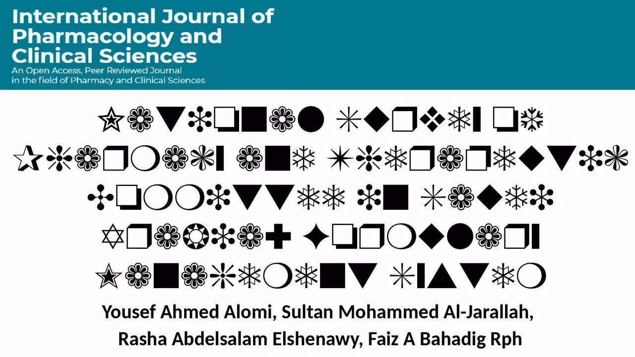 PPT-National Survey of Pharmacy and Therapeutic Committee in Saudi Arabia: Formulary Management