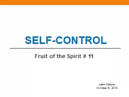 Self-Control Fruit of the Spirit # 11