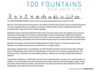 The 100 FOUNTAINS PROJECT aims to revive the public drinking fountain