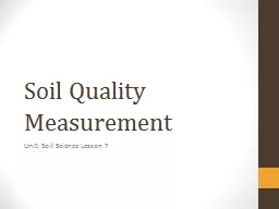 Soil Quality Measurement