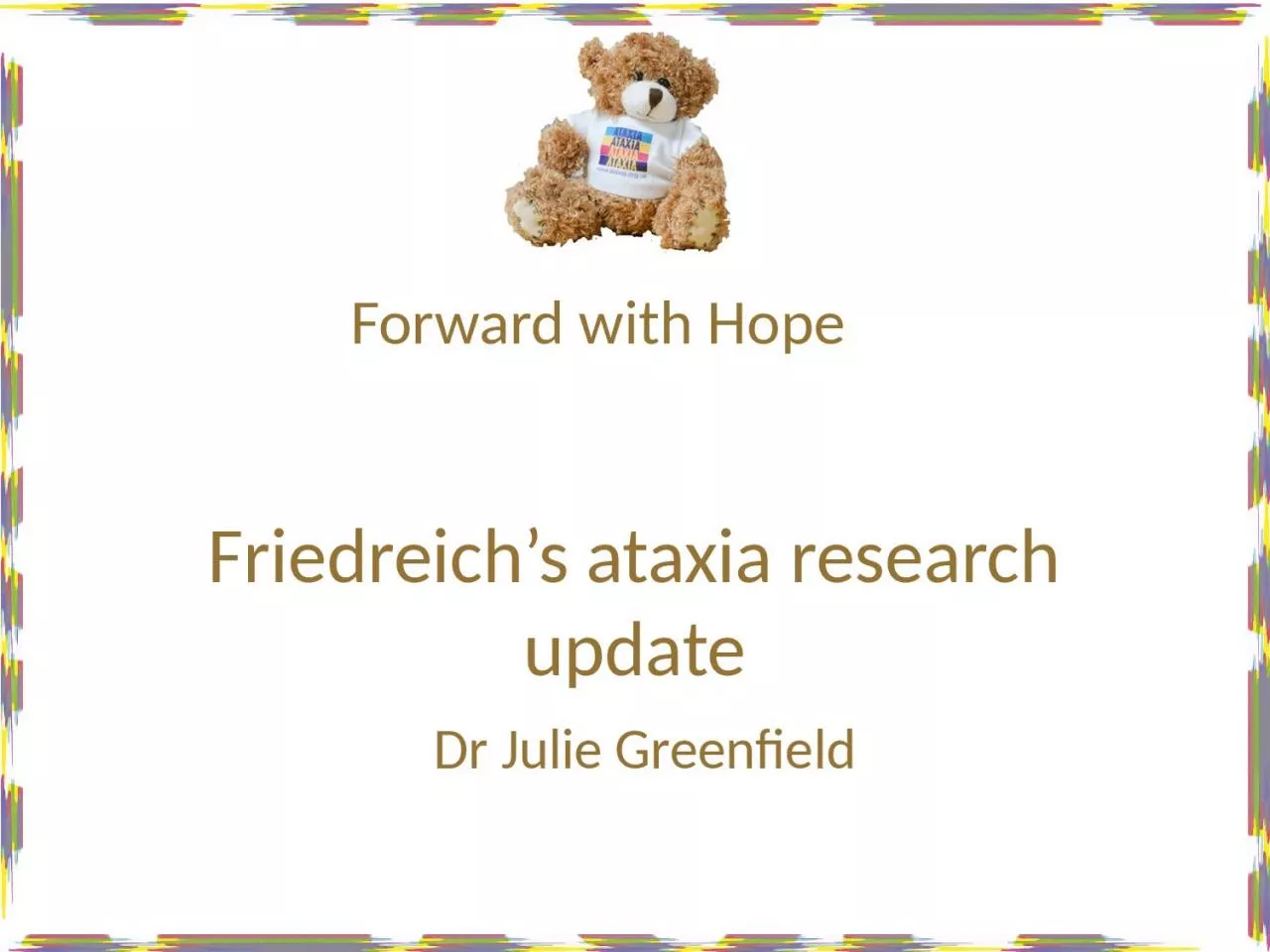 PPT-Friedreich’s ataxia research update