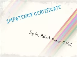 IMPOTENCY  CERTIFICATE