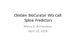 ClinGen  BioCurator  WG Call: