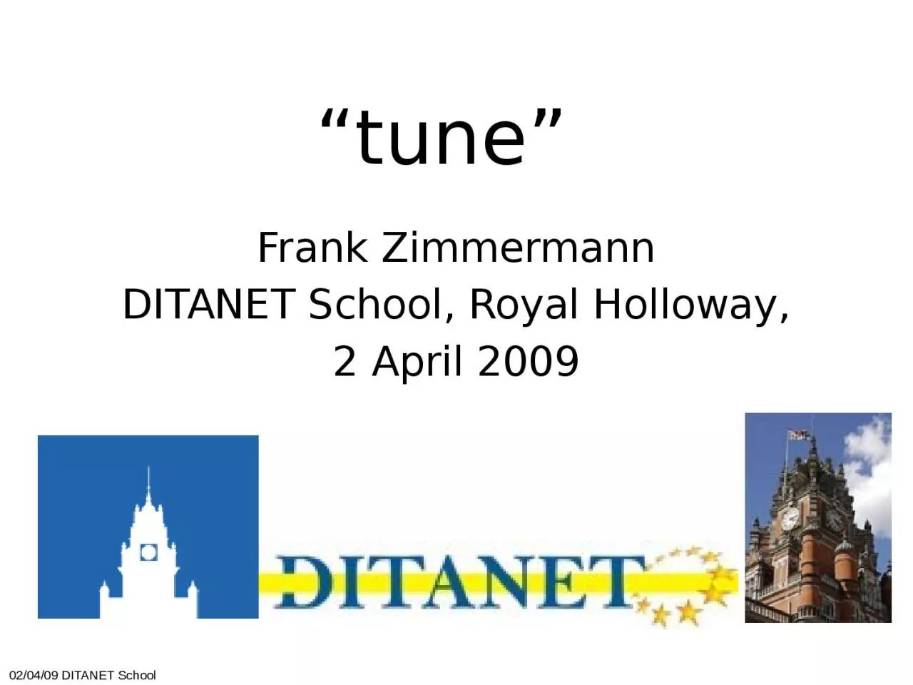 “tune” Frank Zimmermann