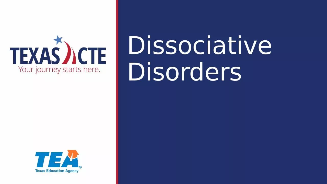 PPT-Dissociative Disorders Dissociative Disorders