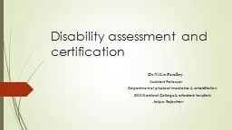 Disability assessment and certification
