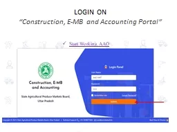 LOGIN ON  “Construction, E-MB and Accounting Portal