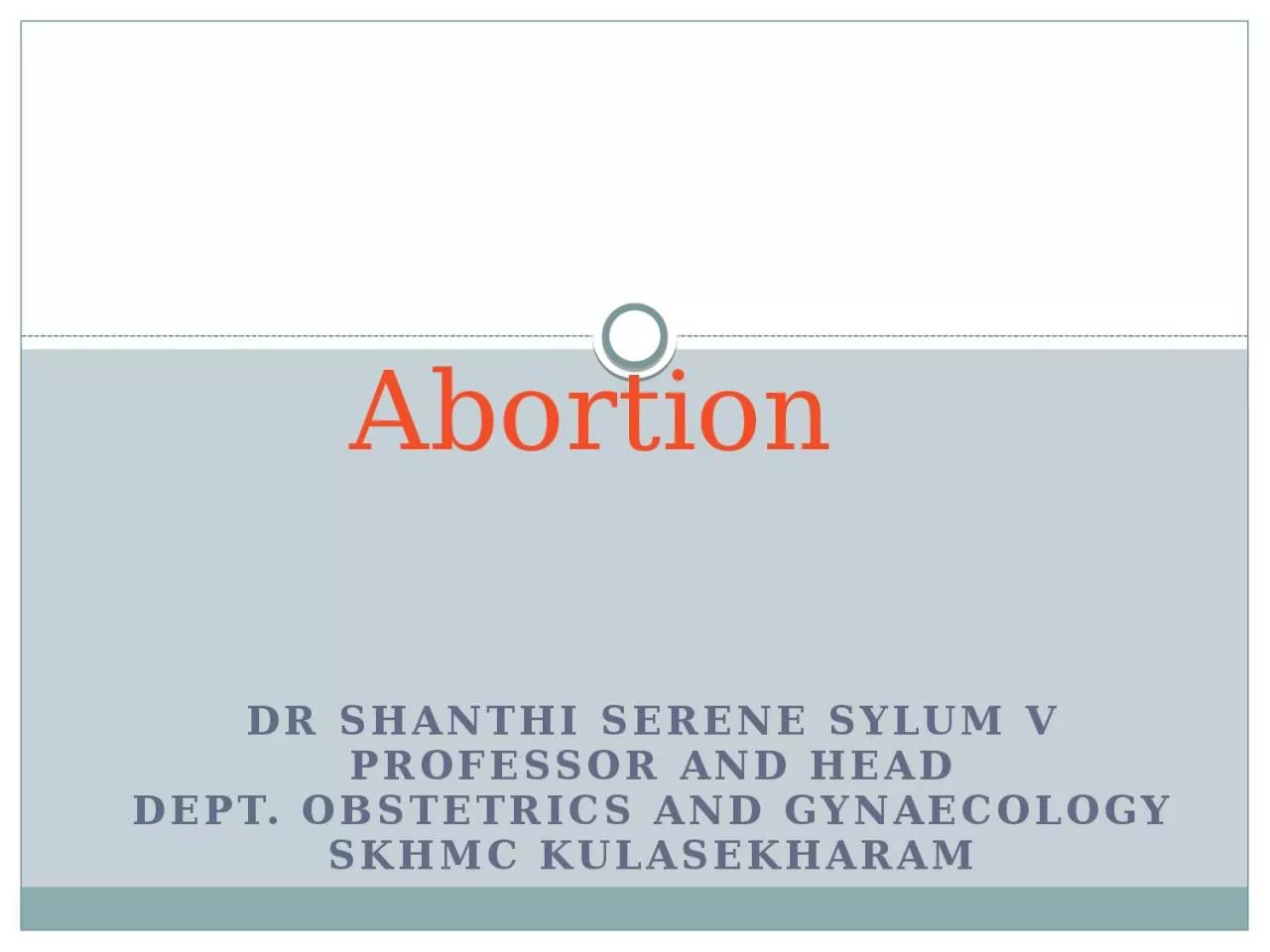 Dr Shanthi Serene Sylum V