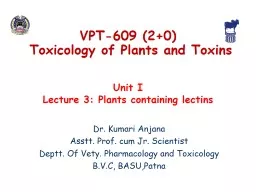 Unit  I Lecture  3:  Plants containing