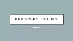 Dentoalveolar  infections