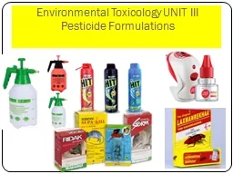 Environmental Toxicology UNIT III
