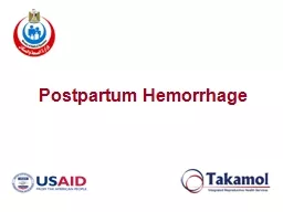 Postpartum Hemorrhage Learning Objectives