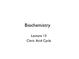 Biochemistry Lecture  13