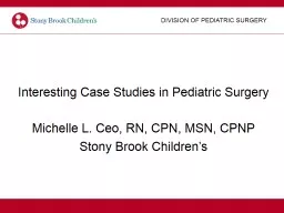 Interesting Case Studies in Pediatric Surgery