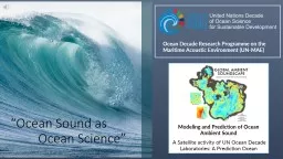 “Ocean Sound as 		   	  Ocean Science”